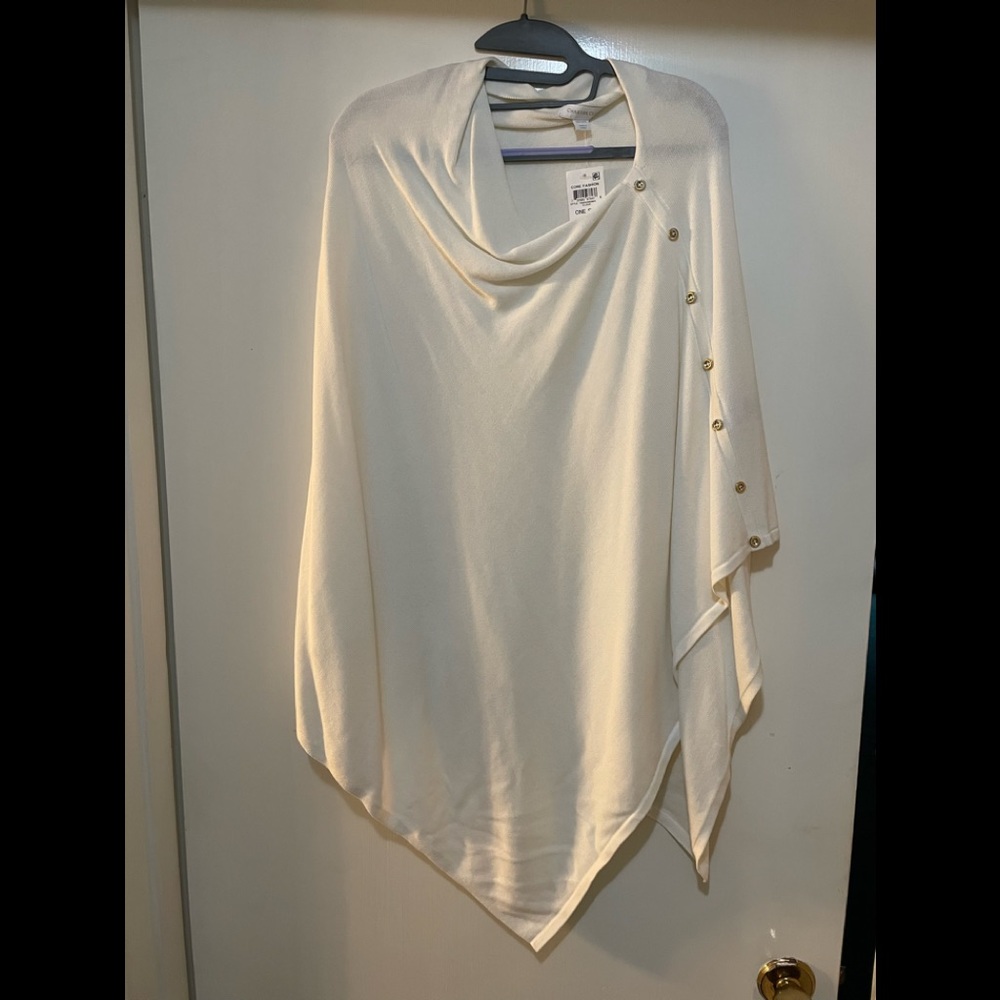 Charter Club cream color poncho